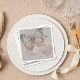 Schönes Butterfly Brautparty Paper Napkin Serviette