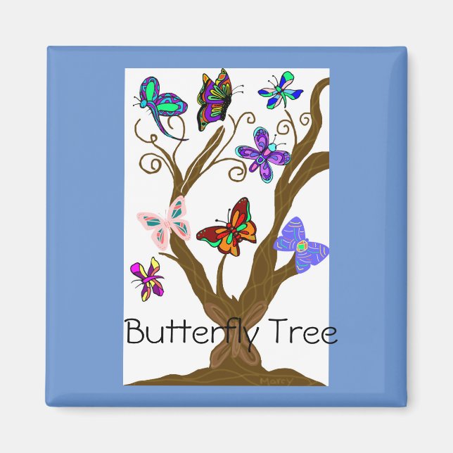 Schönes Butterfly Tree Magnet (Vorne)