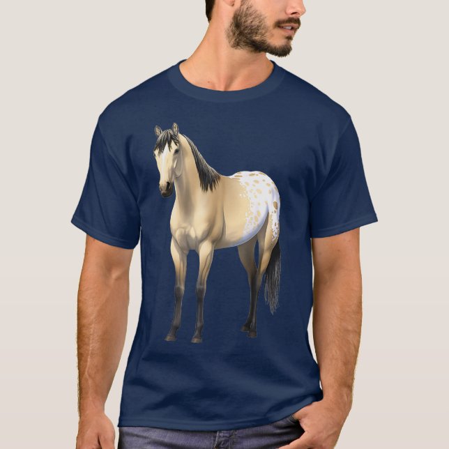 Schönes Buttermilch Buckskin Appaloosa Pferd T-Shirt (Vorderseite)