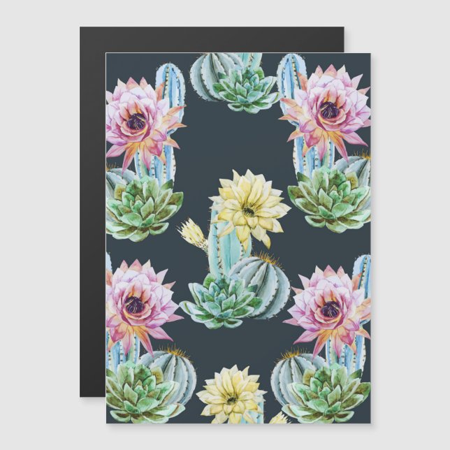 Schönes Cactus Pattern Magneteinladung (Vorne/Hinten)