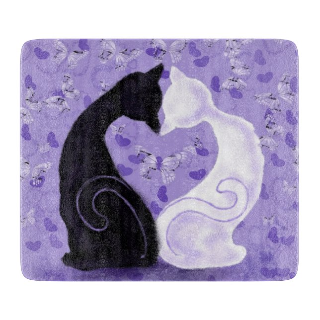 Schönes Cat Cat Cat Cutting Board für Liebe Schneidebrett (Vorderseite)