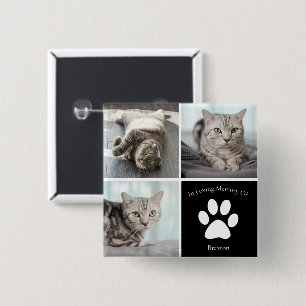 Schönes Cat Memorial Custom Pet Foto Keepake Button