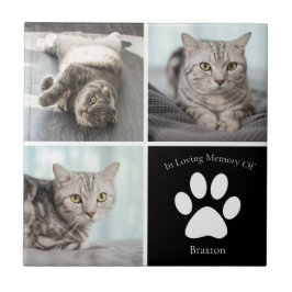 Schönes Cat Memorial Custom Pet Foto Keepake Fliese