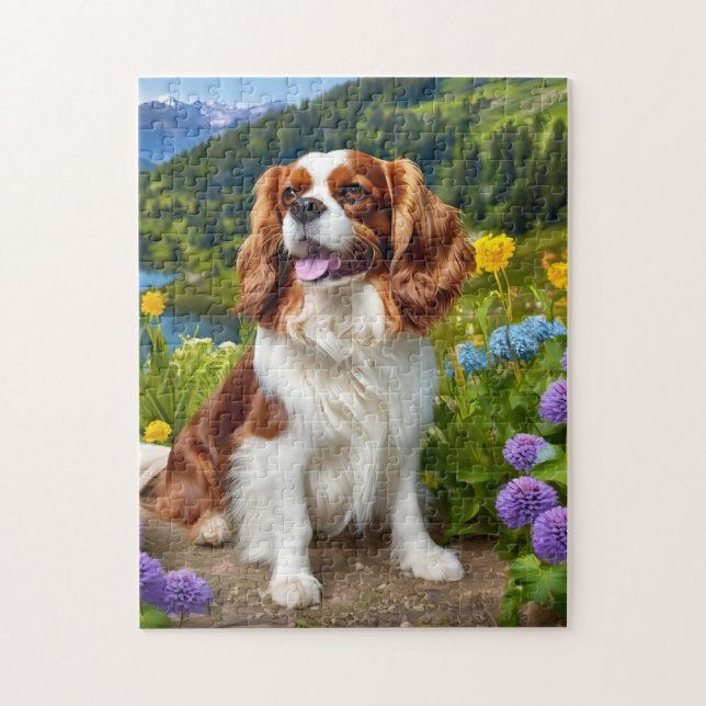Schönes Cavalier King Charles spaniel Puzzle (Vertikal)