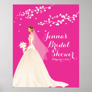 Schönes Chci Pink Bride Brautparty Poster