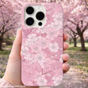 Schönes Cherry Blossom Design - Rosa Blume iPhone 16 Pro Hülle
