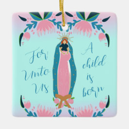 Schönes Christliches Weihnachtskind Jesus Keramikornament