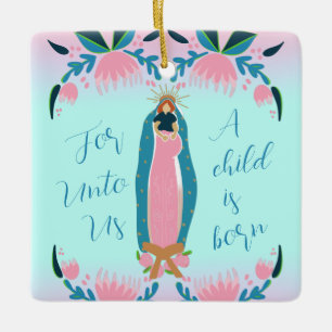 Schönes Christliches Weihnachtskind Jesus Keramikornament