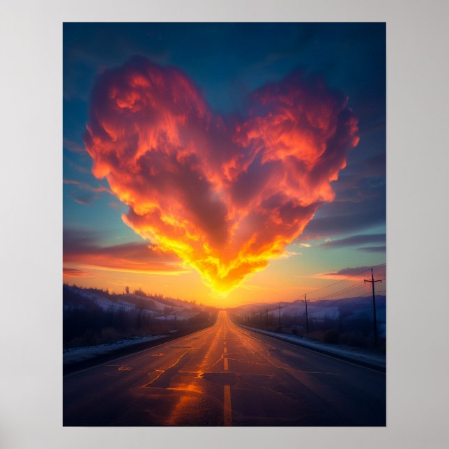 Schönes Cloud Heart Poster (Vorne)