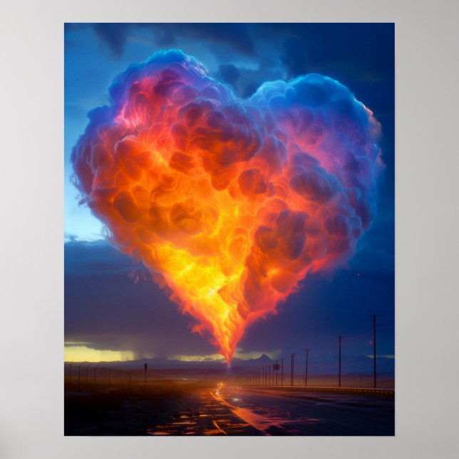 Schönes Cloud Heart Poster (Vorne)
