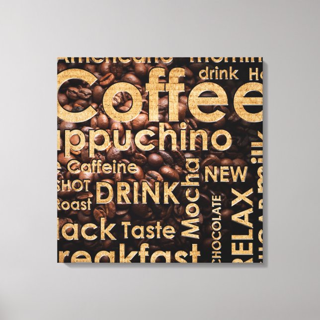 Schönes Coffee Espresso Design Leinwanddruck (Vorderseite)