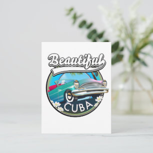 Schönes Cuba Retro Logo. Postkarte