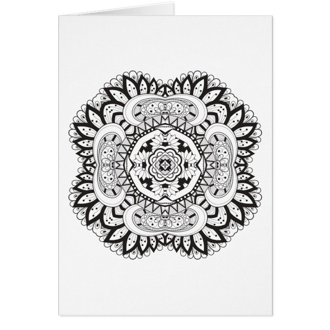 Schönes Deko-Quadrat-Gekritzel (Vorne)