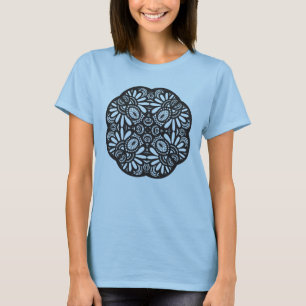 Schönes Deko-schwarzes Quadrat-Gekritzel T-Shirt