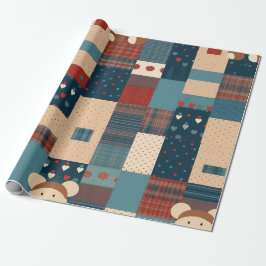 Schönes dekoratives Herz Chic Vatertag Geschenkpapier