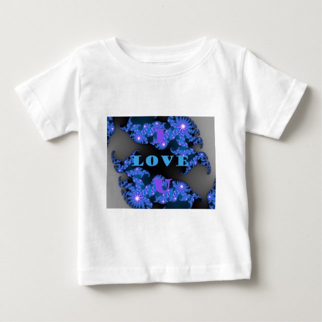 Schönes Design der galaktisch blauen Liebe, Baby T-shirt (Vorderseite)