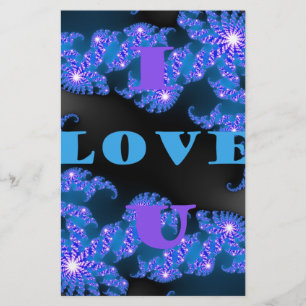 Schönes Design der galaktisch blauen Liebe, Briefpapier
