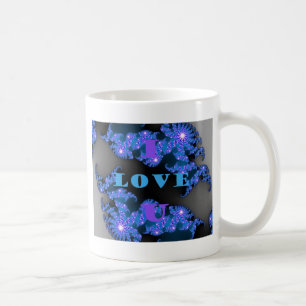 Schönes Design der galaktisch blauen Liebe, Tasse