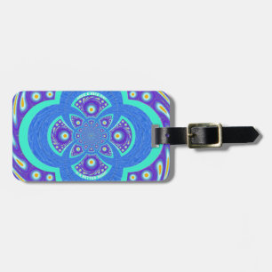 Schönes Design für Afrikanisches Blue Mandala Flor Gepäckanhänger