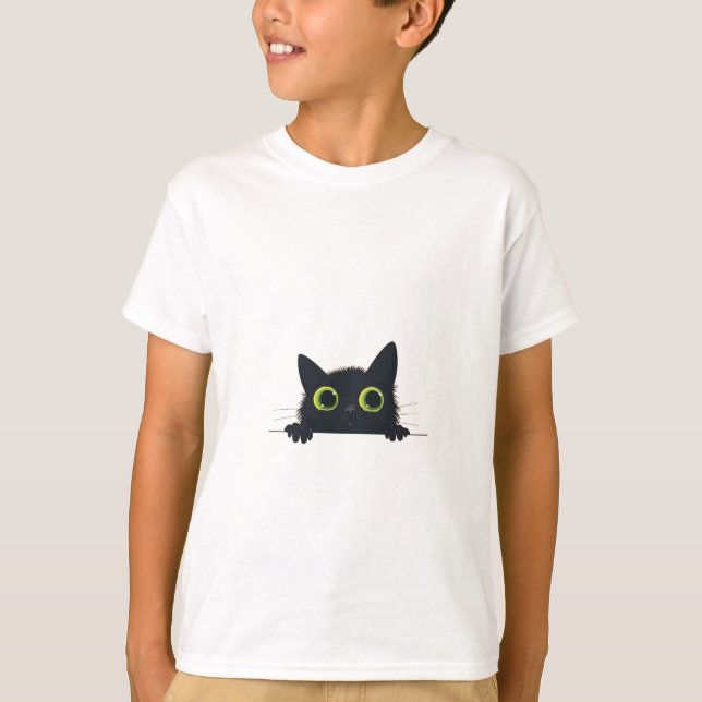 Schönes Design für die Black Cat T-Shirt (Vorderseite)