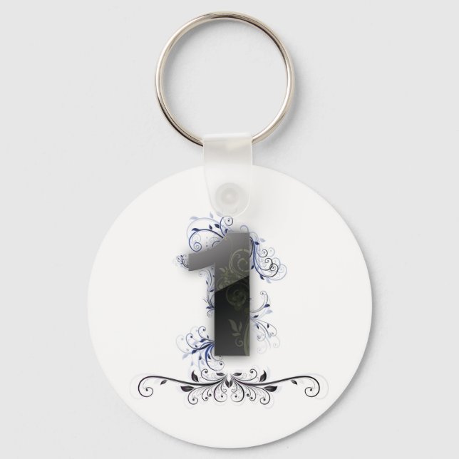 Schönes Design für die Nummer 1 Schlüsselanhänger (Vorderseite)