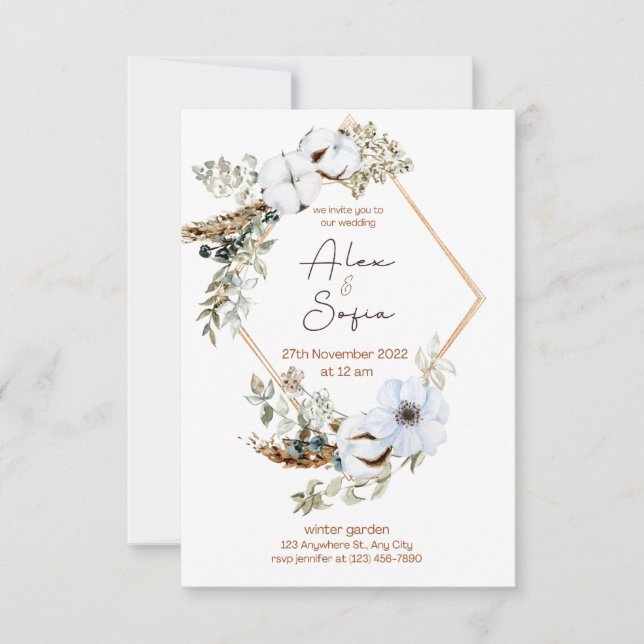 schönes Design für einen besonderen Tag Einladung (Vorderseite)