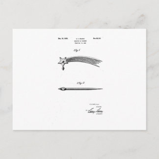 Schönes Design Patent, von einem Schießstar. Postkarte