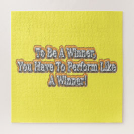 Schönes Design über "Ein Gewinner sein" Zitat! T-S Puzzle