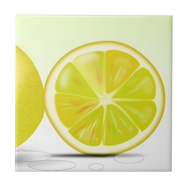 Schönes Design Wasserfarbenlemon Fliese (Vorderseite)