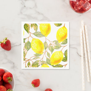 Schönes Design Wasserfarbenlemon Serviette