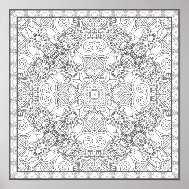 Schönes Design Zendoodle 2 Poster (Vorne)