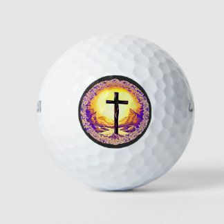 Schönes detailliertes Christliches Kreuz Golfball