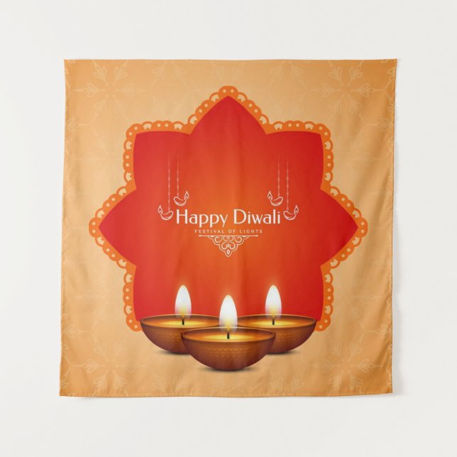 Schönes Diwali Tapestry Wandteppich (Vorderseite)