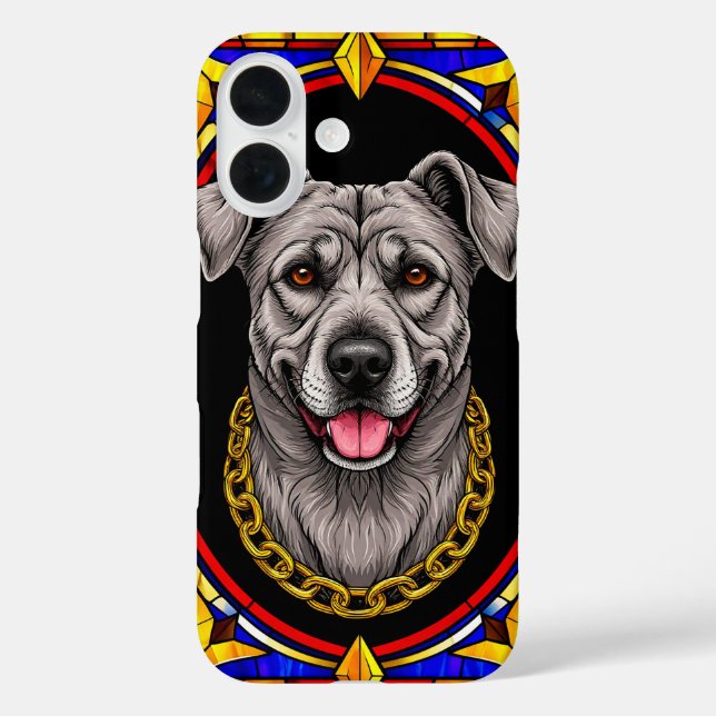 Schönes Dog Portrait, gesteinigt mit Glaskunstwerk Case-Mate iPhone Hülle (Rückseite)