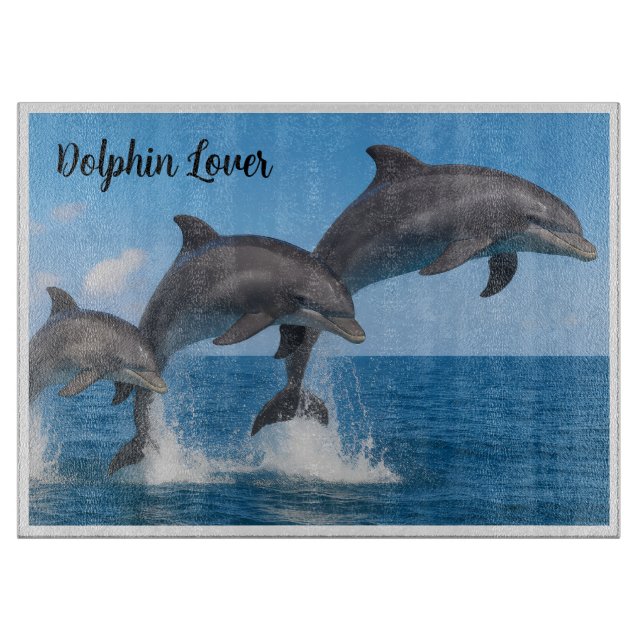 Schönes Dolphin Lover Personalisiertes Schneidebre Schneidebrett (Vorderseite)