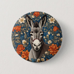 Schönes Donkey-Gesicht Elegante Button