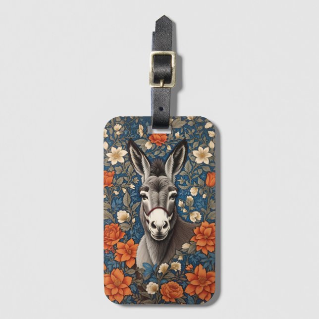 Schönes Donkey-Gesicht Elegante Gepäckanhänger (Vorderseite Vertikal)