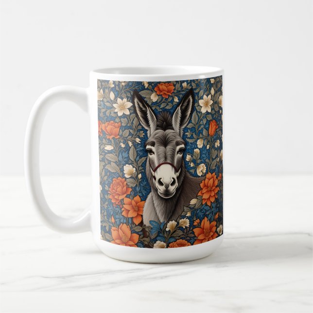 Schönes Donkey-Gesicht Elegante Kaffeetasse (Links)