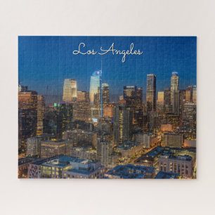 Schönes Downtown Los Angeles bei Sonnenuntergang Puzzle