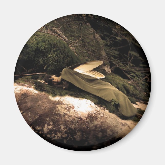 Schönes Dreaming Woods Fairy Round Magnet (Vorne)