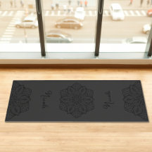 Schönes dunkelgraues Mandala mit individuellem Nam
