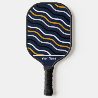 Schönes Dunkle Streifen Wavy Pro Pickleball Paddel Schläger