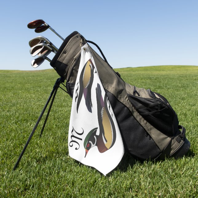 Schönes Duschbad aus Holz Golfhandtuch (Gras)