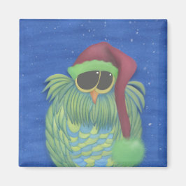 Schönes Ei mit Weihnachtsmannmütze Magnet