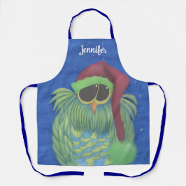 Schönes Ei mit Weihnachtsmannmütze Schürze