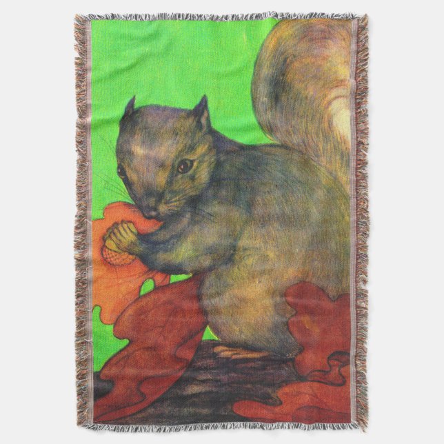 schönes Eichhörnchen Decke (Vorderseite Vertikal)