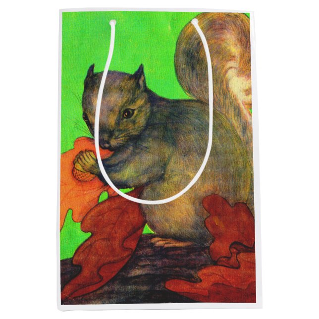 schönes Eichhörnchen Mittlere Geschenktüte (Vorderseite)