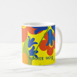 Schönes einfaches Blumendesign im Sommer Kaffeetasse