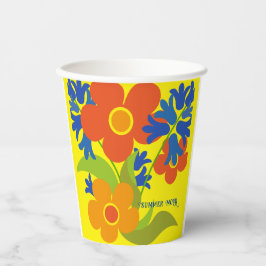 Schönes einfaches Blumendesign im Sommer Pappbecher