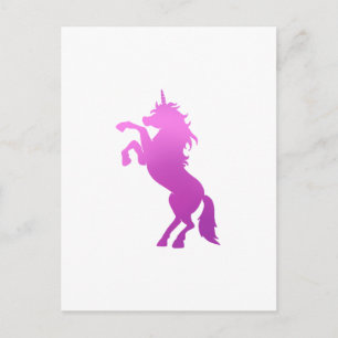 Schönes Einhorn - Hintergrundfarbe wählen Postkarte